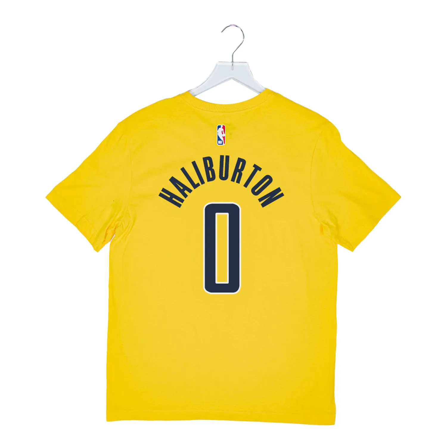 Adult Indiana Pacers #0 Tyrese Haliburton Statement Name and Number T-shirt by Jordan