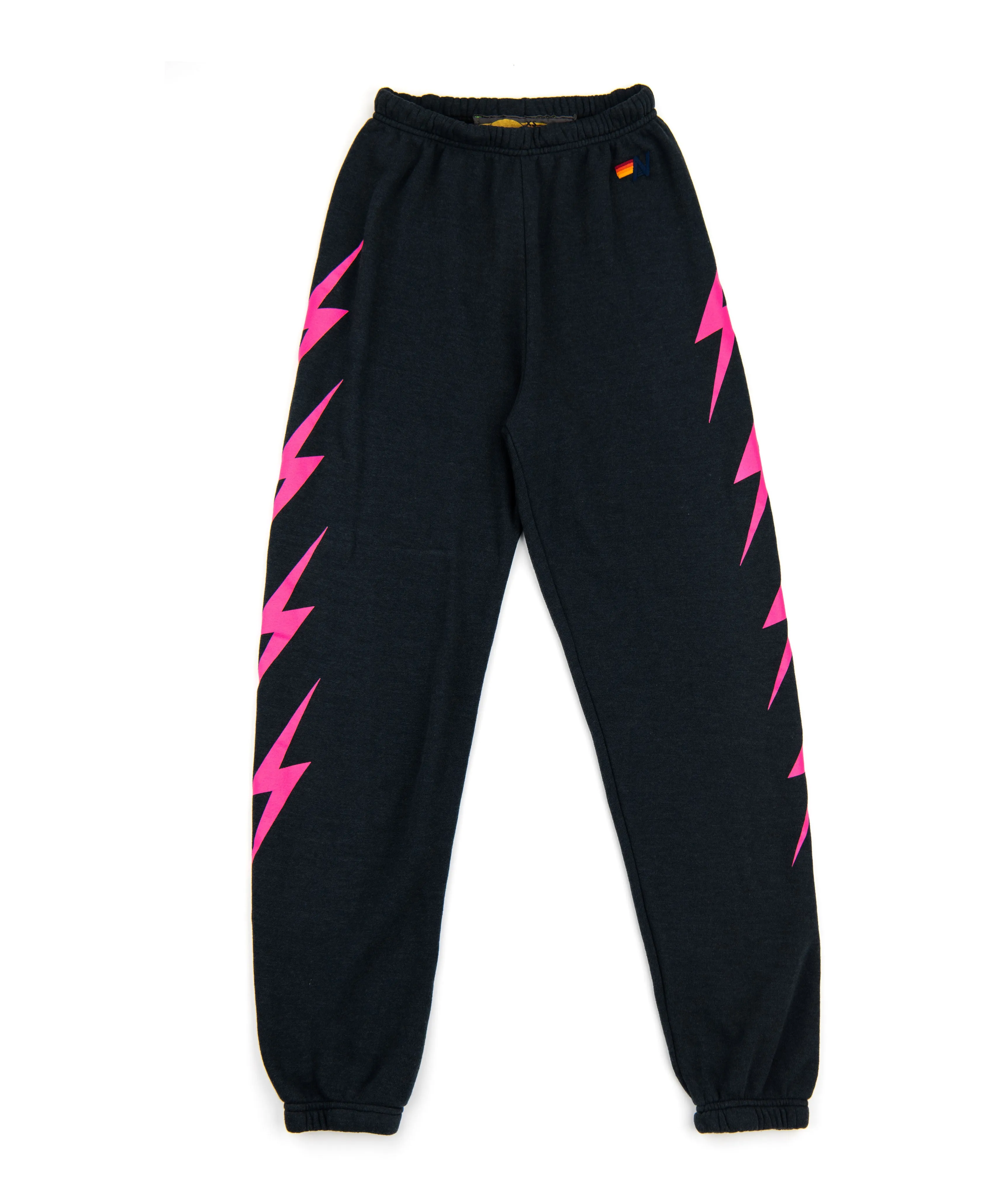 Aviator Nation Women Bolt 4 Sweatpants Charcoal/Neon Pink