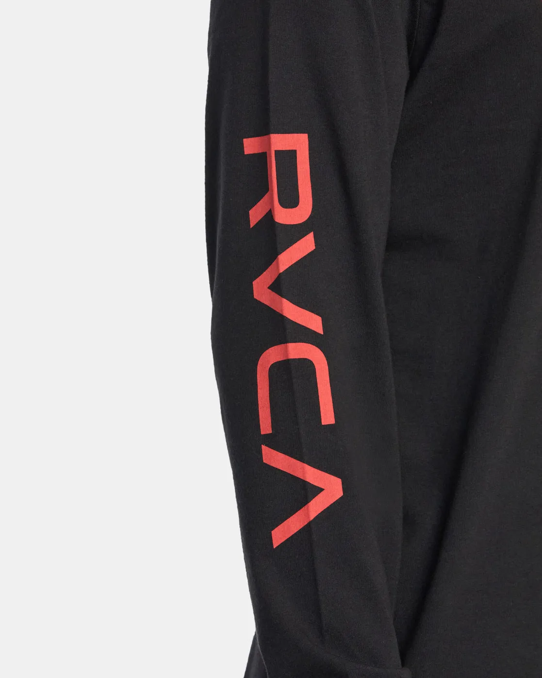 Big RVCA Long Sleeve Tee - Black/Baked Apple