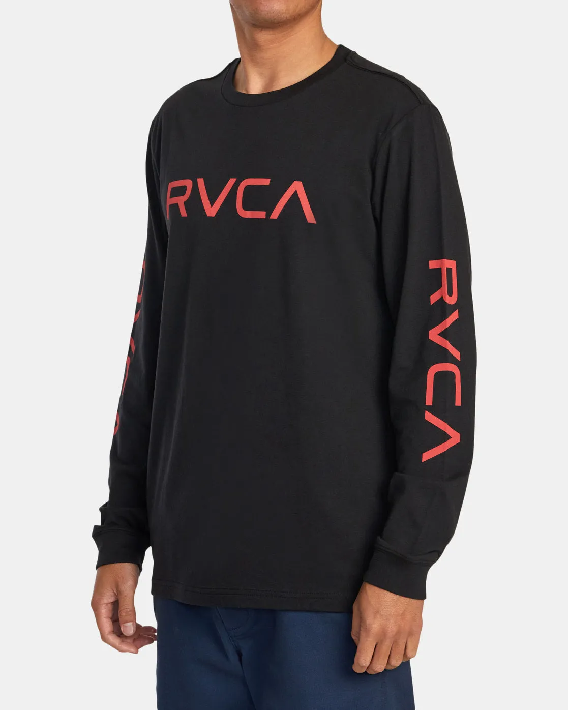 Big RVCA Long Sleeve Tee - Black/Baked Apple