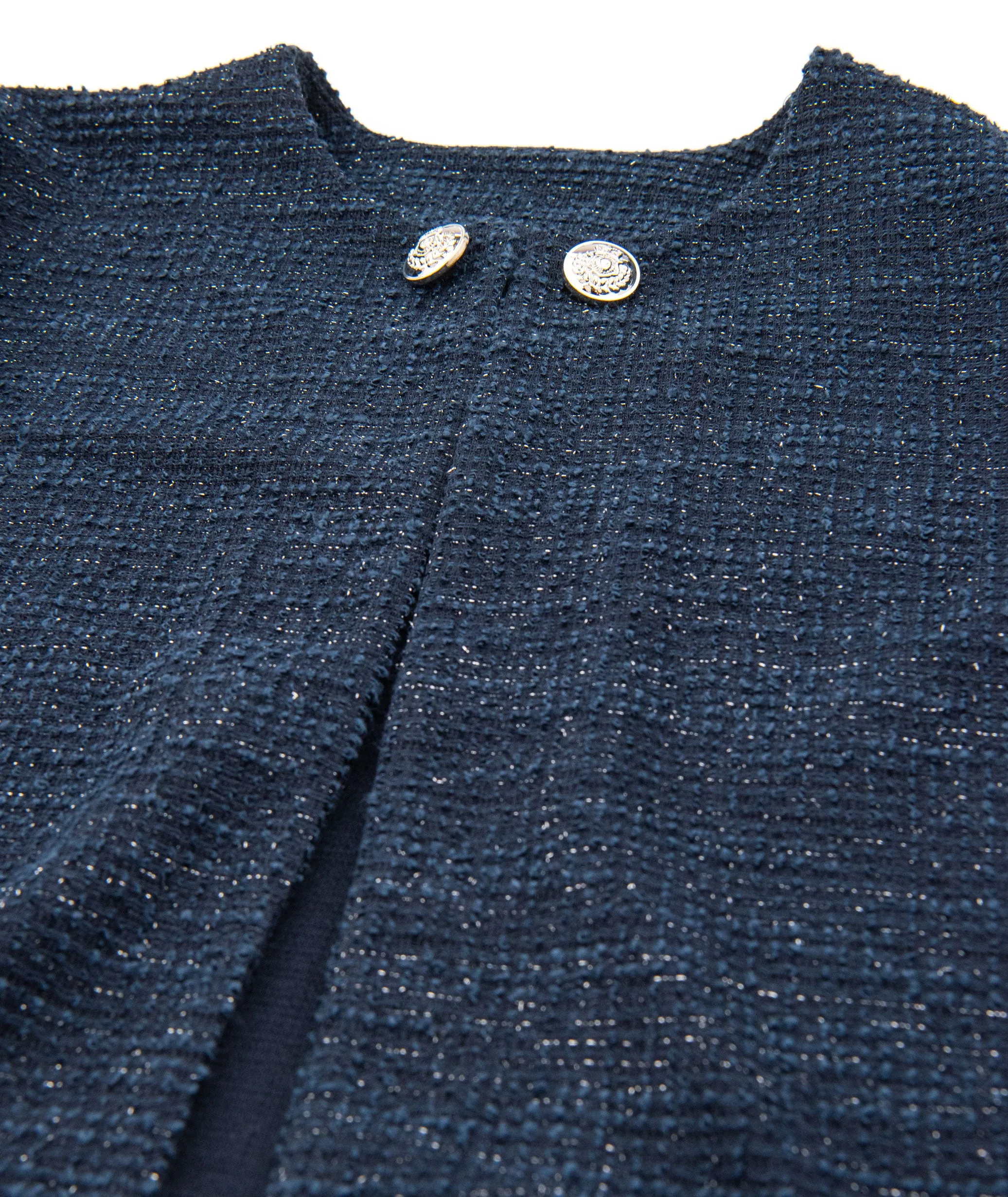 By Debra Girls Navy Boucle Jacket