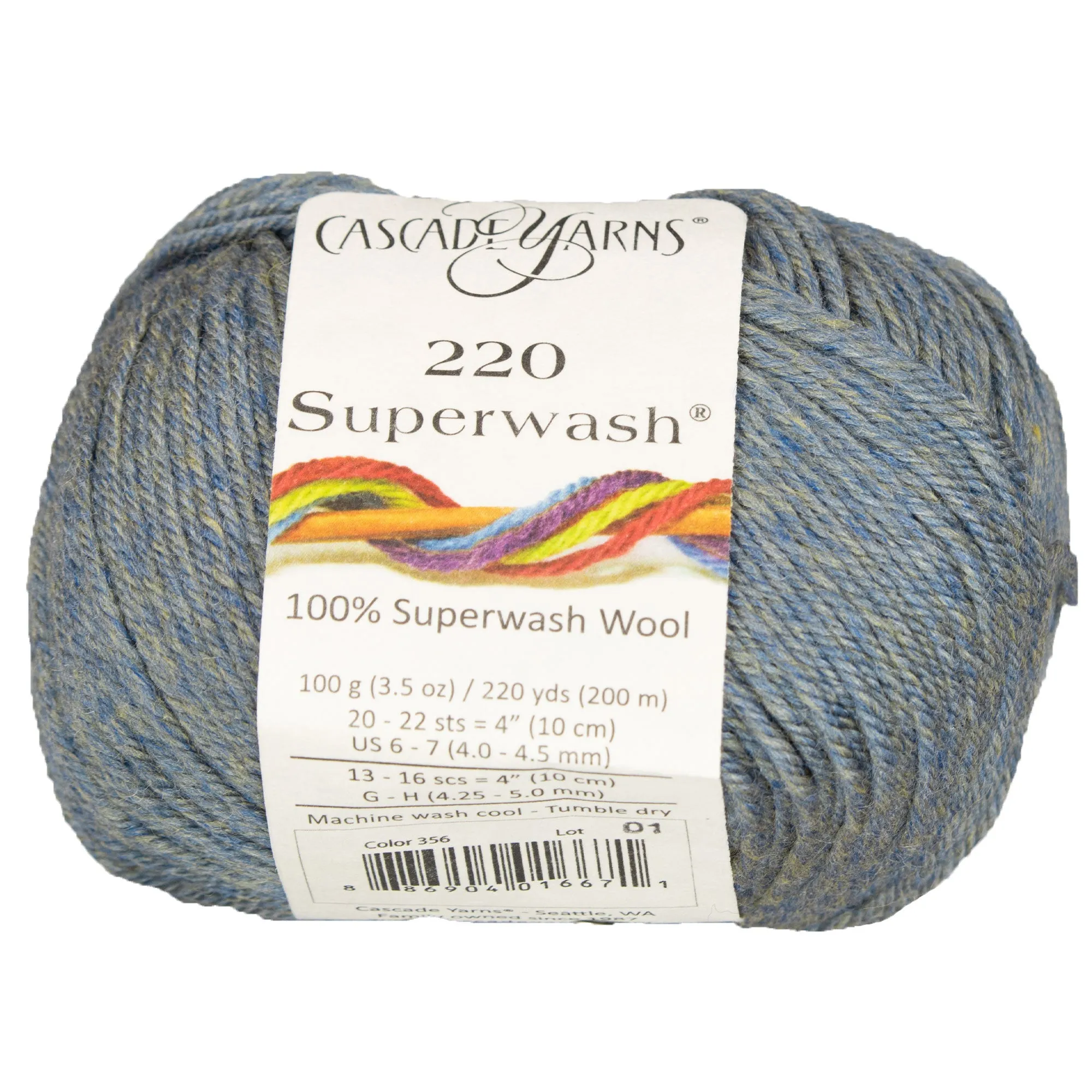 Cascade Yarns 220 Superwash Yarn - 0356 Coast Heather