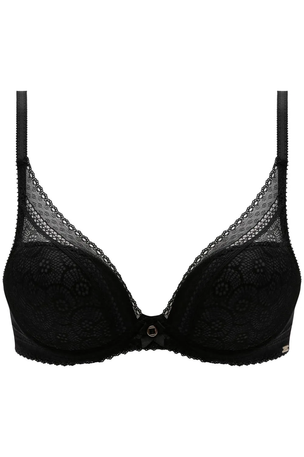 Chantelle Festivité Lace Plunge Bra, Black (C3682)