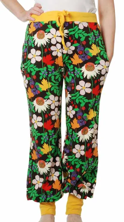 DUNS Adult Baggy Pants - Autumn Flower Brown