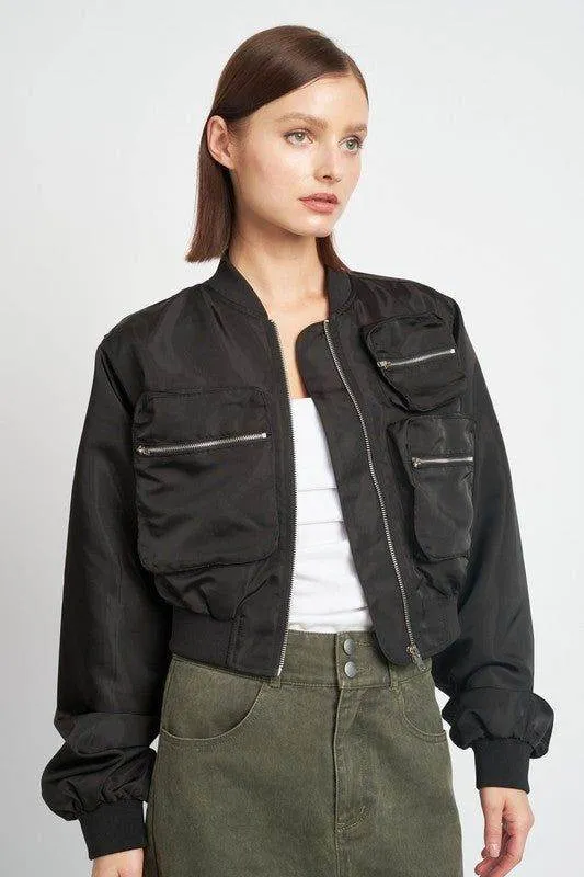 Emory Park | Cropped Bomber Jacket