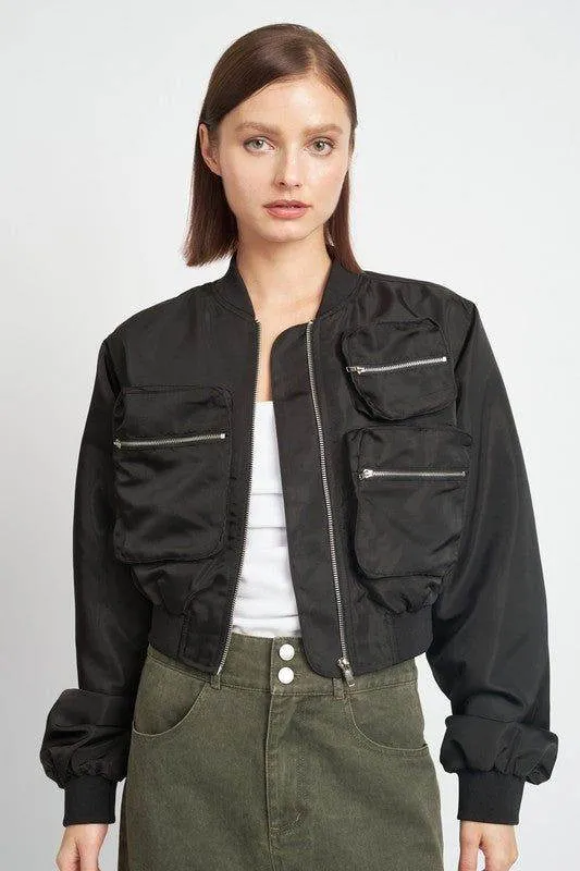 Emory Park | Cropped Bomber Jacket