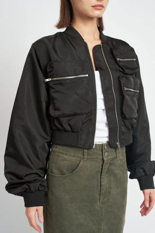 Emory Park | Cropped Bomber Jacket