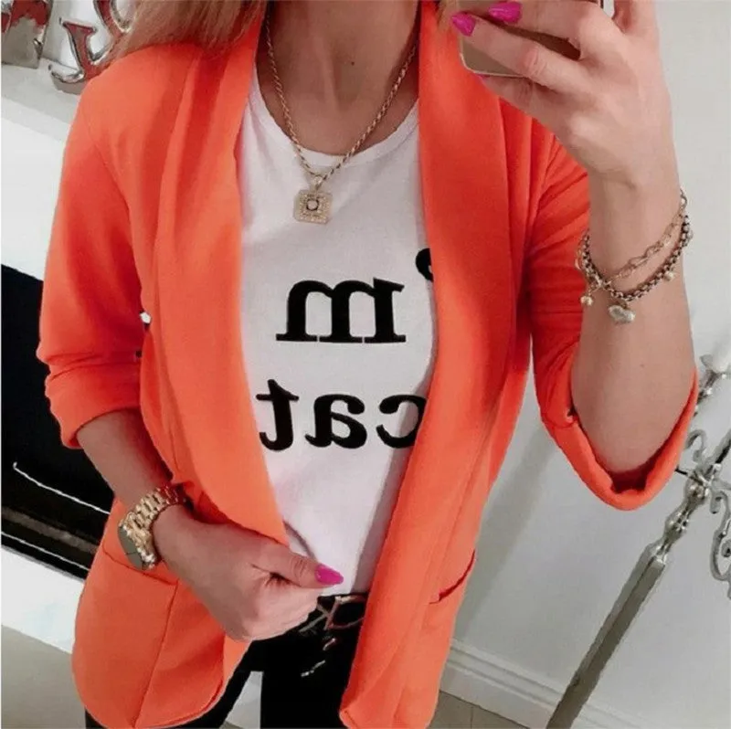 Europe Popular Women Long Sleeved Trendy Blazer