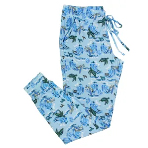 Go With The Flow Sea Turtles Women's Jogger Style Pj Pants