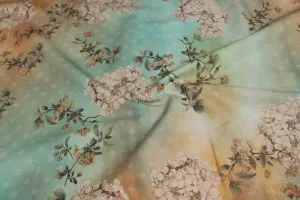 Green & Brown Cotton Fabric