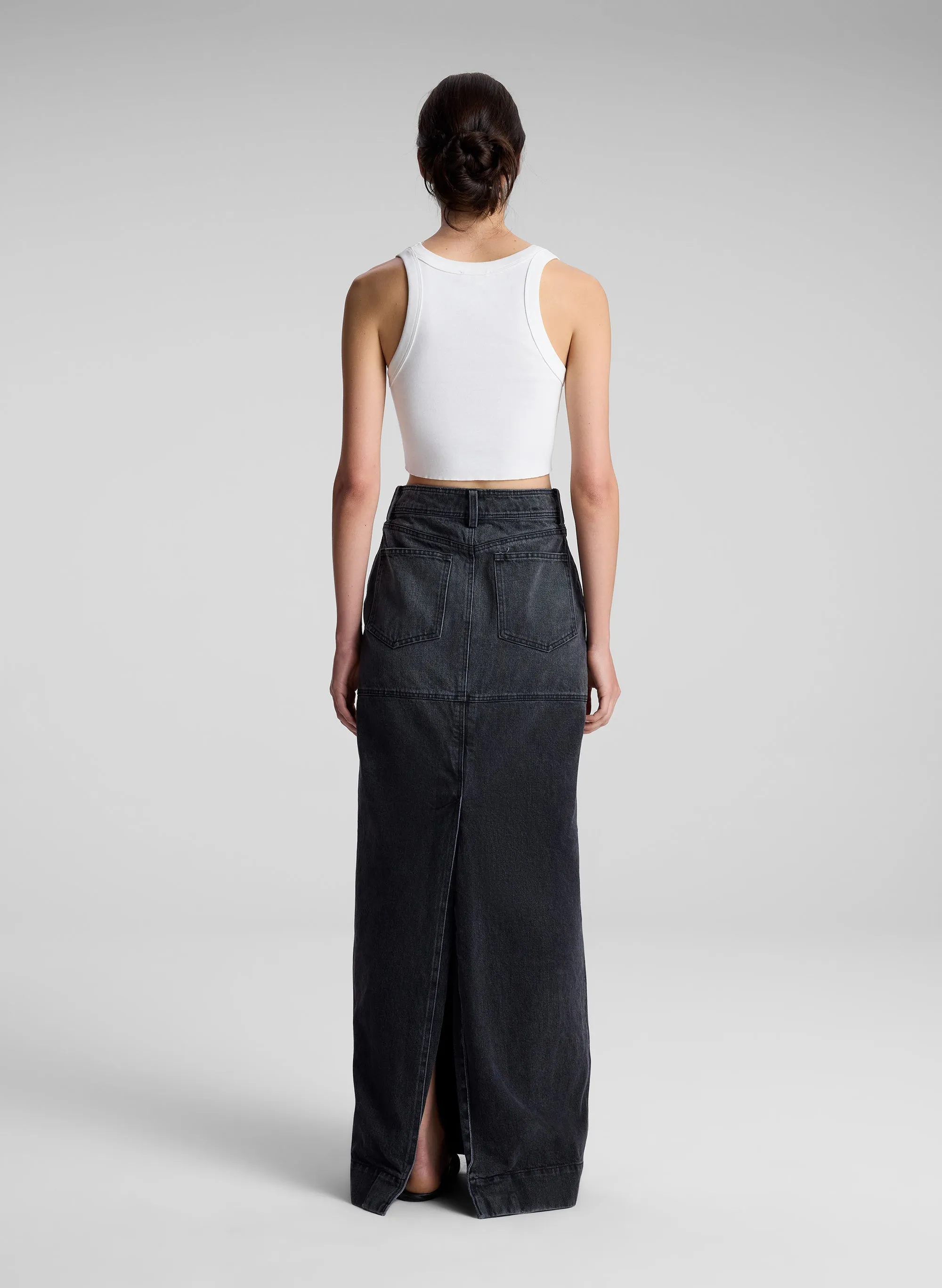 Halsey Cropped Cotton Rib Tank