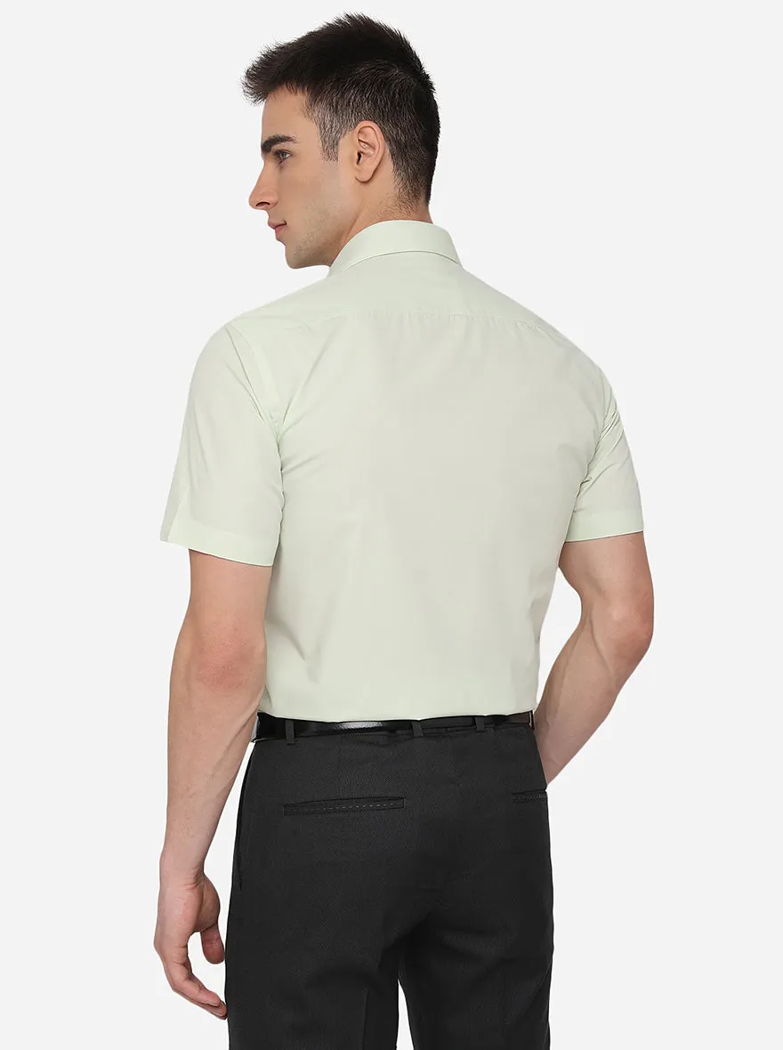 Light Pista Solid Regular Fit Formal Shirt | Greenfibre