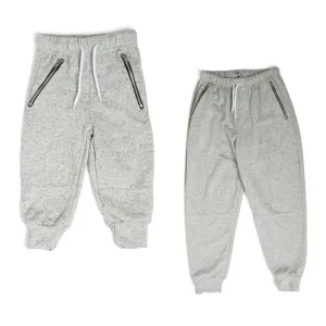 Littlest Prince French Terry Moto Sweatpants Gray