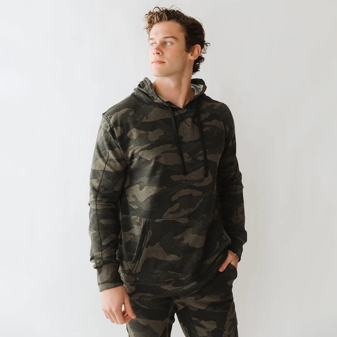 Men's Hoodie, Green Camo