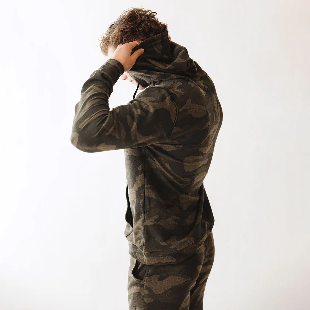 Men's Hoodie, Green Camo