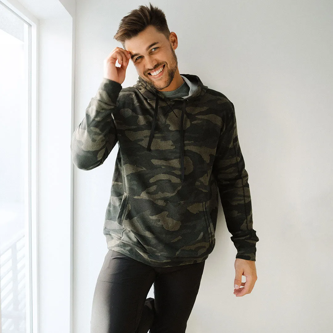 Men's Hoodie, Green Camo