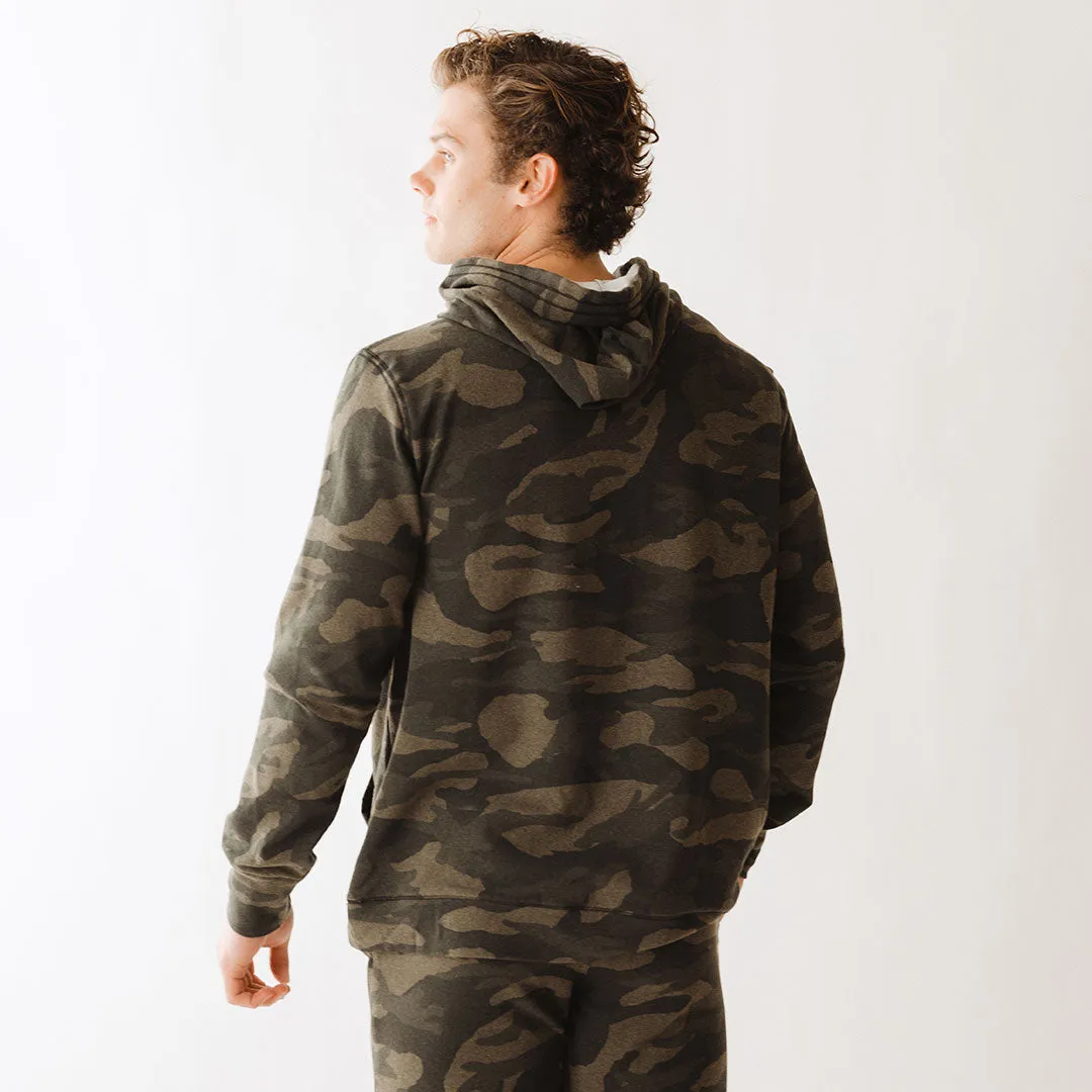 Men's Hoodie, Green Camo