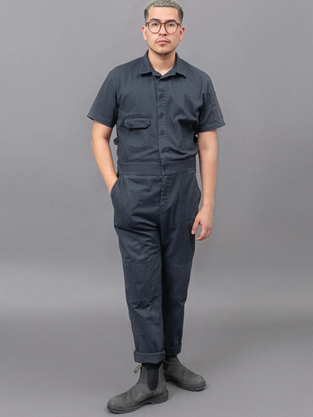 Men's Jumpsuit in Washed Charcoal