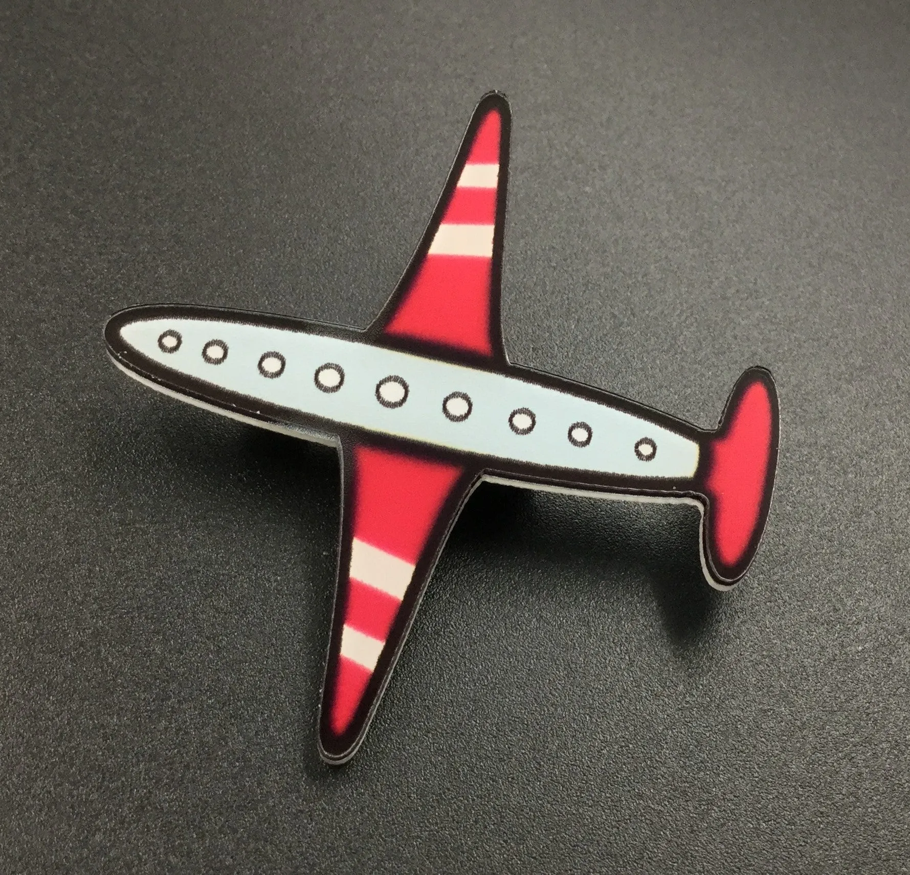 Multicolor Airplane Badge