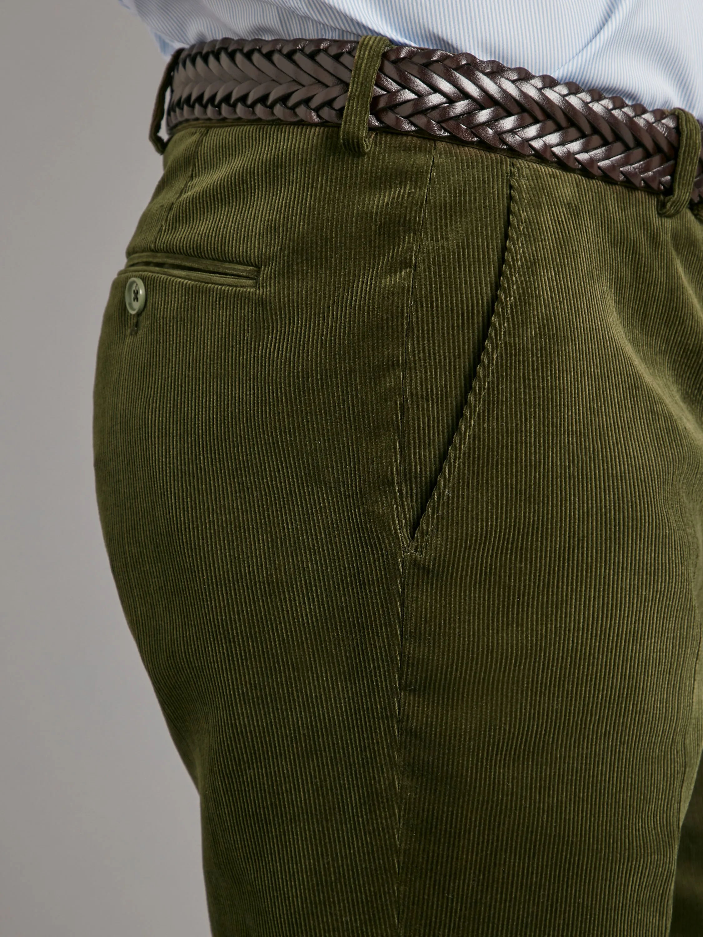 Needlecord Pants - Dark Olive