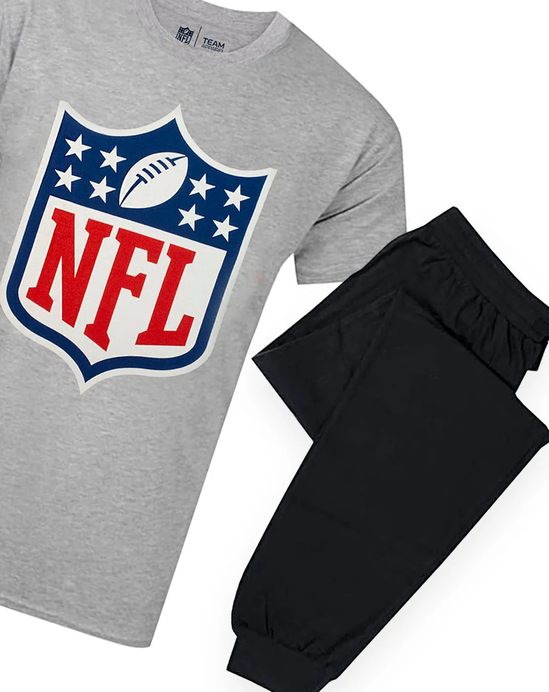 NFL Shield Logo Men's American Football Game Pyjama T-Shirt & Lounge Pant Set