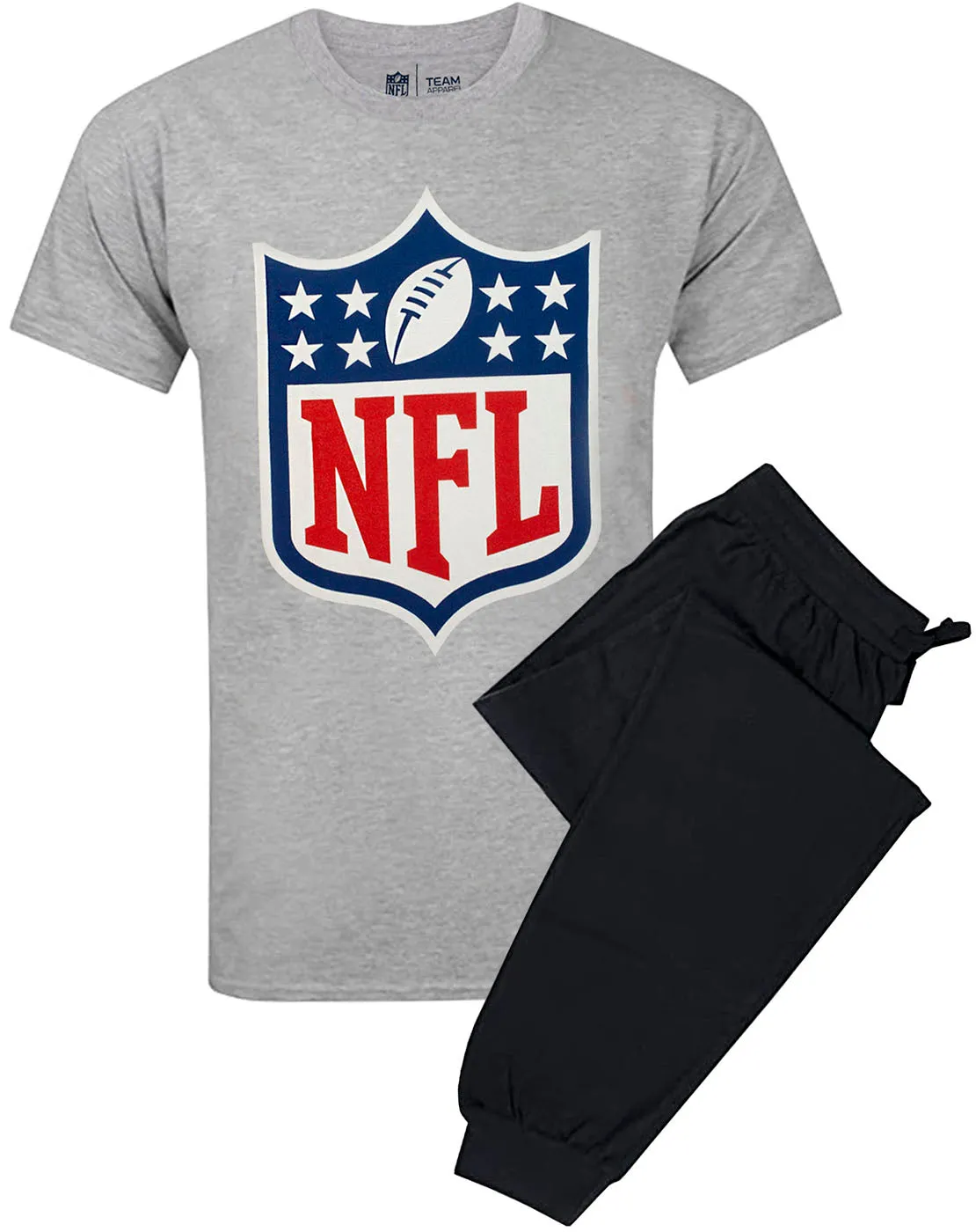 NFL Shield Logo Men's American Football Game Pyjama T-Shirt & Lounge Pant Set