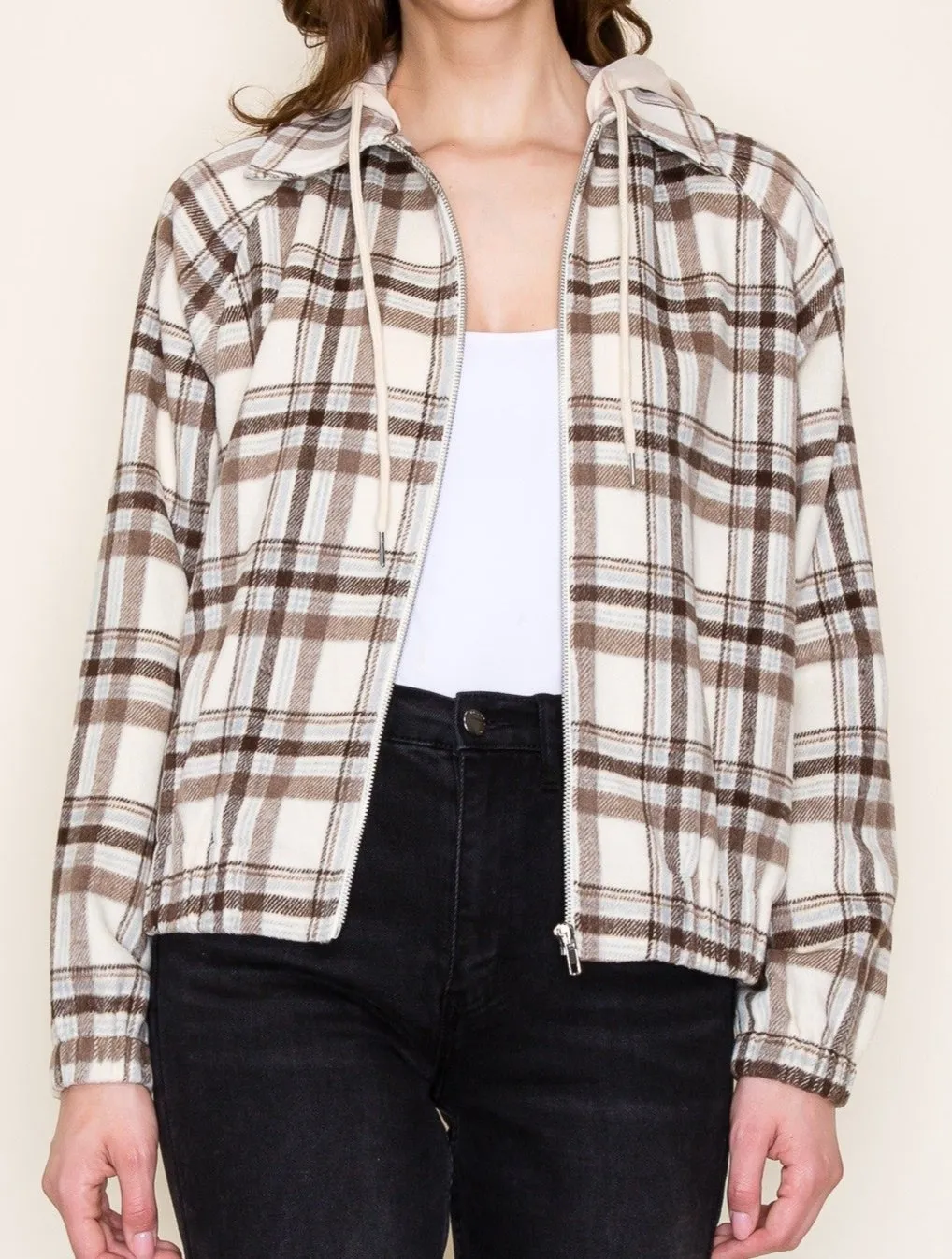 Plaid Hooded Jacket