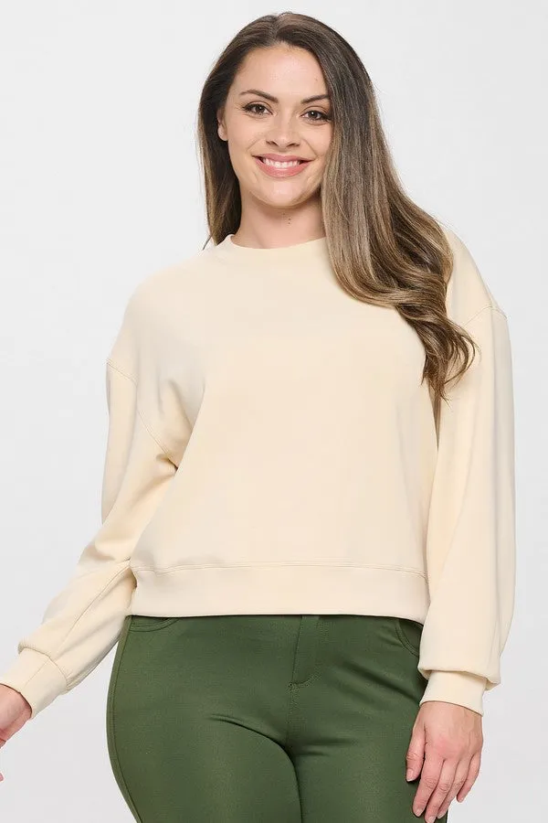 Plus Size Sofie Soft Cropped Crew Top