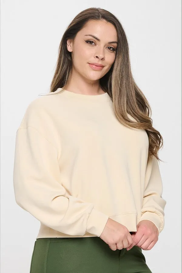 Plus Size Sofie Soft Cropped Crew Top