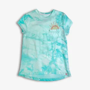 Pocket Tee | Aqua Cloud