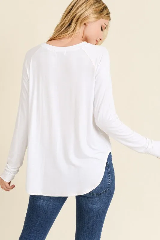 Raglan Long Sleeve Tops