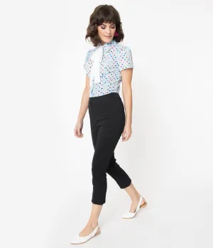 Smak Parlour Black Cuffed Smarty Pants Capri