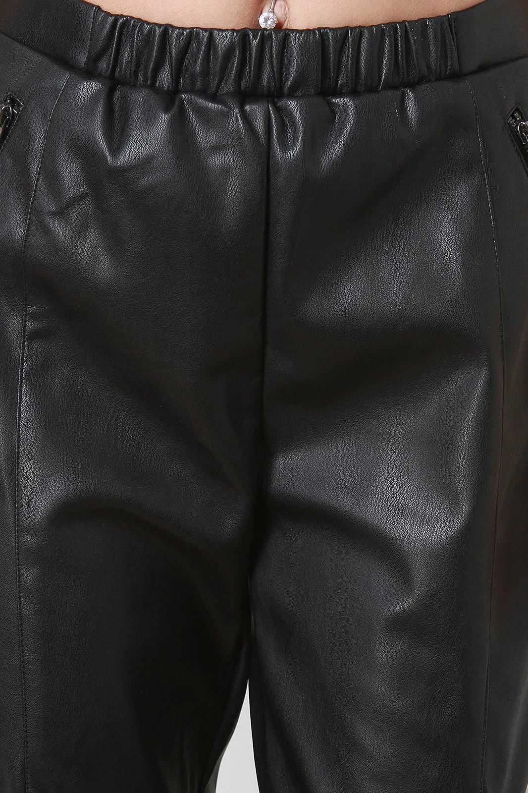 Vegan Leather Jogger Pants