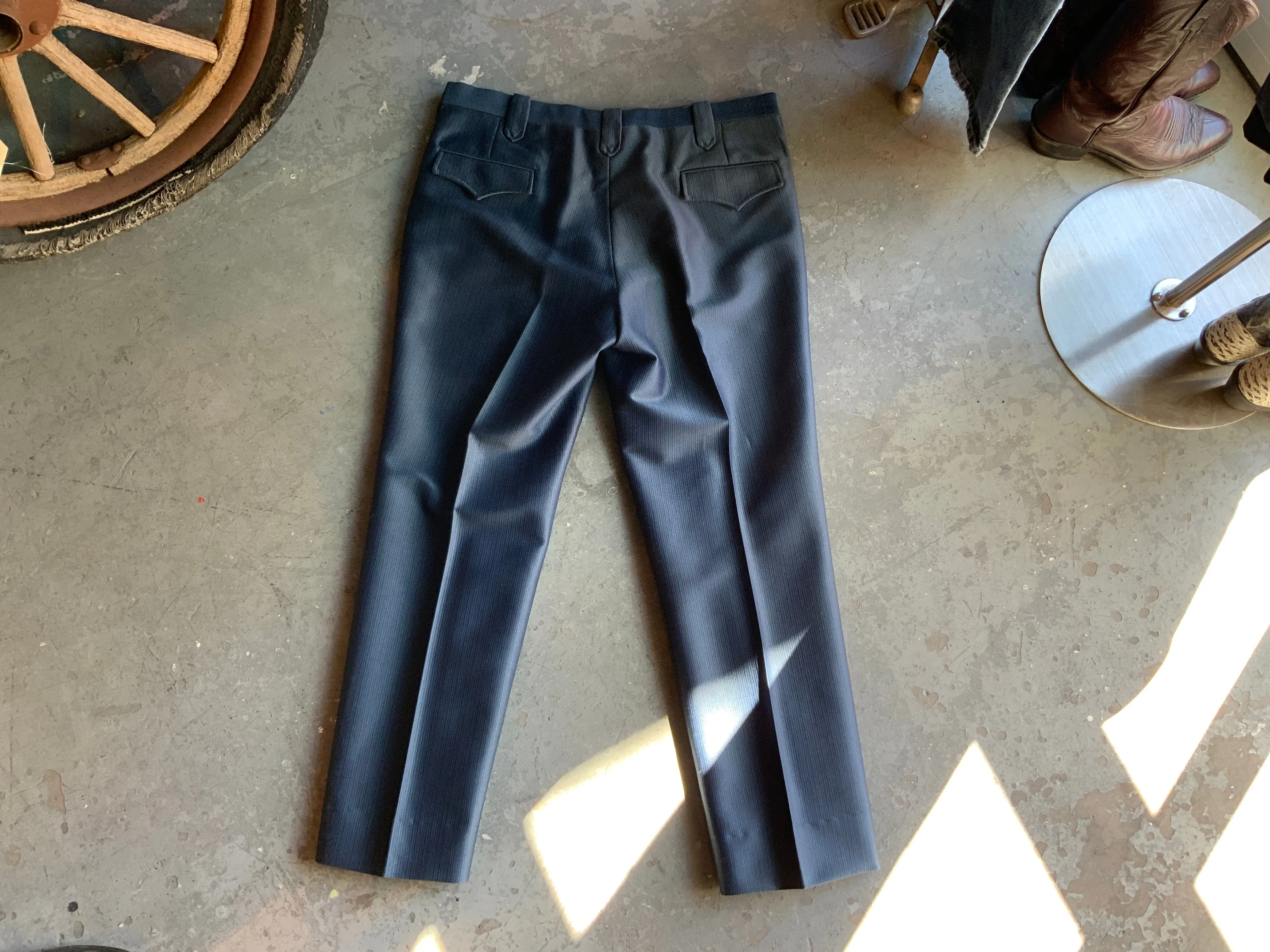 Vintage Slim Nylon Rancher - Navy 36